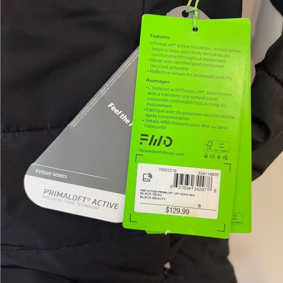 Push FWD Women's Primaloft Training Jacket in Black sized Small - Picture 13 of 14